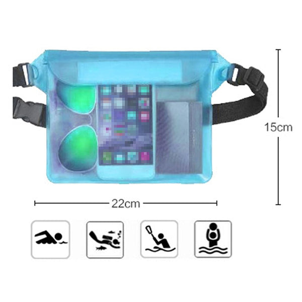 Sports Bag Waist Bag Swimming Drifting Diving Waist Fanny Pack Pouch Underwater Sealing Mobile Phone Pouch Pocket