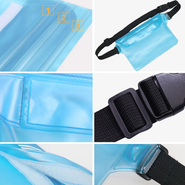 Sports Bag Waist Bag Swimming Drifting Diving Waist Fanny Pack Pouch Underwater Sealing Mobile Phone Pouch Pocket