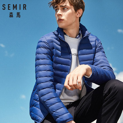 SEMIR 2018 Down Jacket Men Winter Portability Warm 90% White Duck Down Hooded Man Coat jaqueta masculino chaqueta hombre