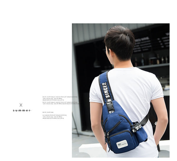 Men casual chest bag Oxford waterproof shoulder Messenger chest bags Small Sling Bags man Women Shoulder Crossbody Bag Back Pack