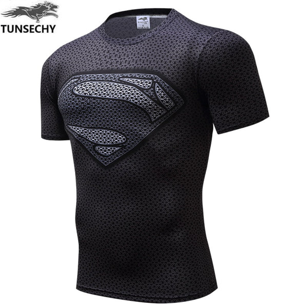 2019 marvel captain America 2  superman superhero T-shirt, men's gym suit, short-sleeved xs-4xl