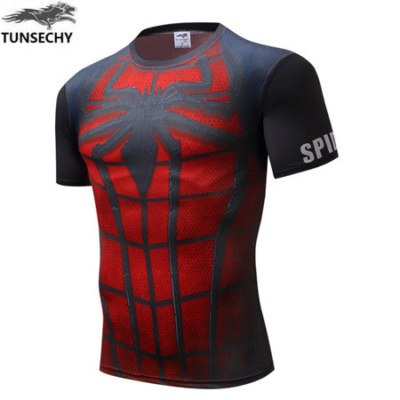 2019 marvel captain America 2  superman superhero T-shirt, men's gym suit, short-sleeved xs-4xl