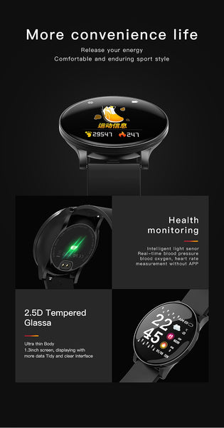 Smart Band Blood Pressure Fitness Tracker Watch Heart Rate Sleep Monitor Smart Sport Watch IP67 for Android IOS