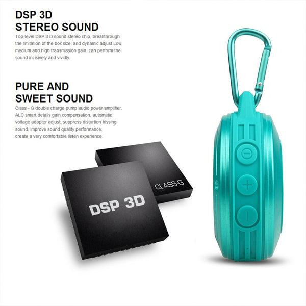 Outdoor Wireless Bluetooth 4.0 Stereo Portable Speaker Built-in mic Shock Resistance IPX6 Waterproof Speaker with Bass