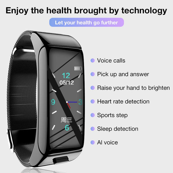 B6 Wireless Earphones Bluetooth Headset 2 In 1 Heart Rate Monitor Step Counter Sports Smart Bracelet Health Watch For Women Men