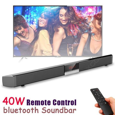 LED Display bluetooth Soundbar Wireless Speaker Aux-In Coaxial Optical for TV Home Theater 40W Home Wall-mounted Subwoofer