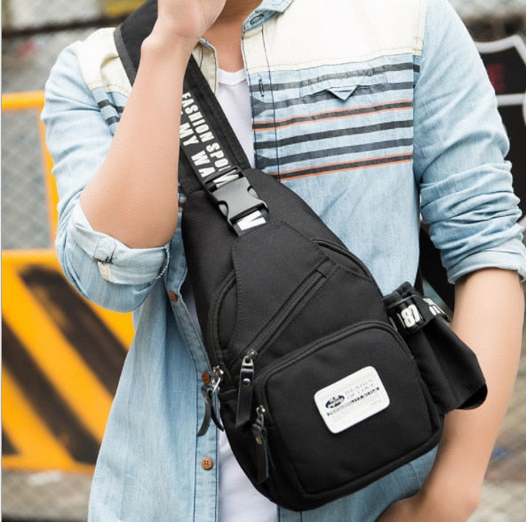 Men casual chest bag Oxford waterproof shoulder Messenger chest bags Small Sling Bags man Women Shoulder Crossbody Bag Back Pack