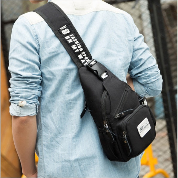 Men casual chest bag Oxford waterproof shoulder Messenger chest bags Small Sling Bags man Women Shoulder Crossbody Bag Back Pack