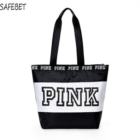 Women handbags Pink waterproof vs fashionable Female shopping shoulder bags handbag