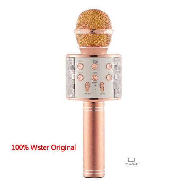 Original Wster WS858 Fashion Bluetooth Wireless Condenser Magic Karaoke Microphone Mobile Phone Player MIC Speaker Record Music