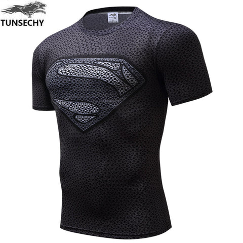 Marvel captain America 2 superman superhero T-shirt, men's gym suit, short-sleeved xs-4xl